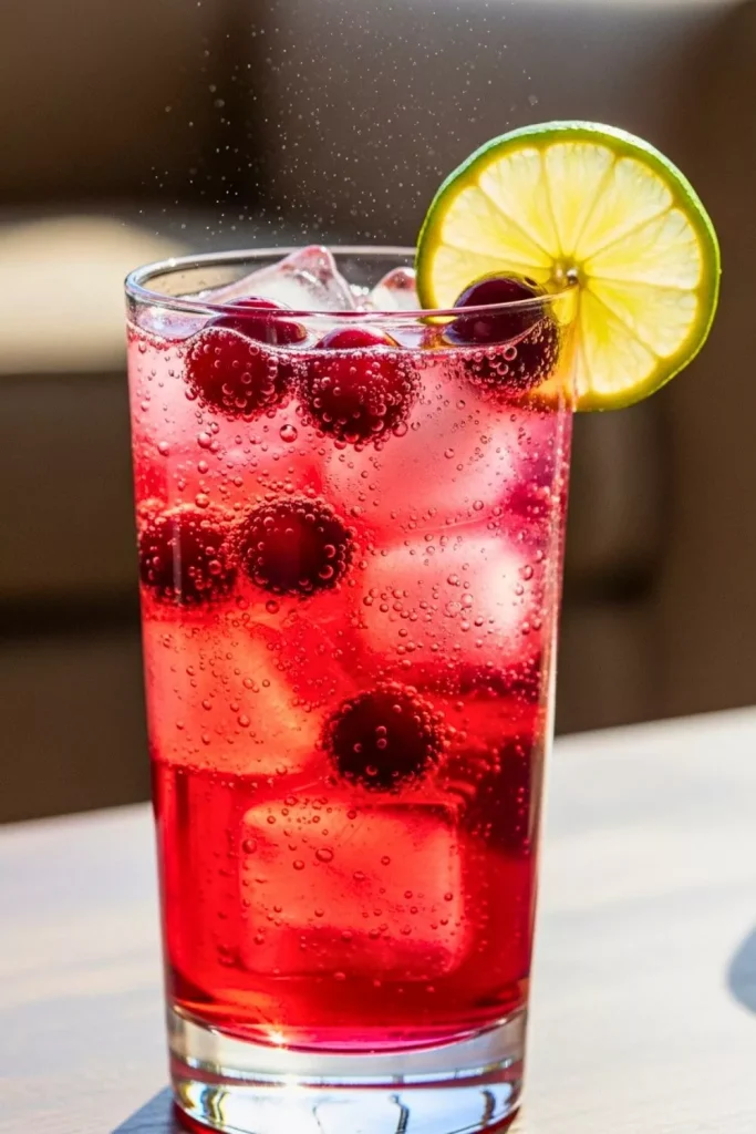 Sparkling Cranberry Lime Mocktail