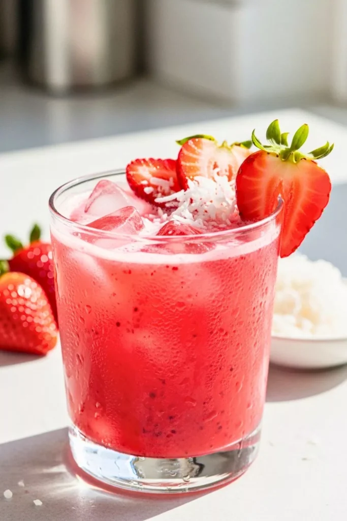 Strawberry Coconut Pink Drink