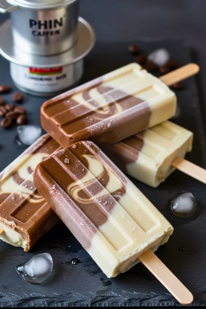 Vietnamese Coffee Popsicles