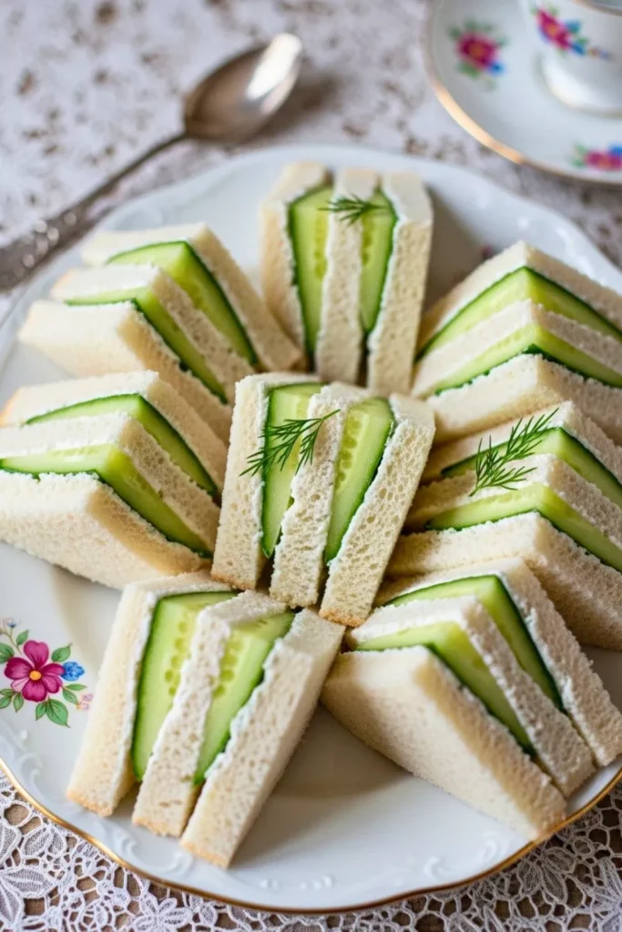 Classic Cucumber Cream Cheese Tea Sandwiches