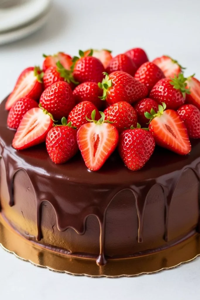 Fresh Strawberries And Ganache