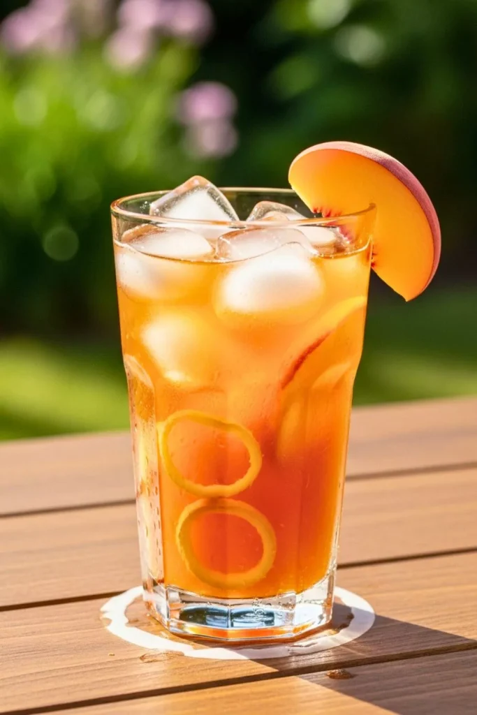 Peach Ginger Iced Tea