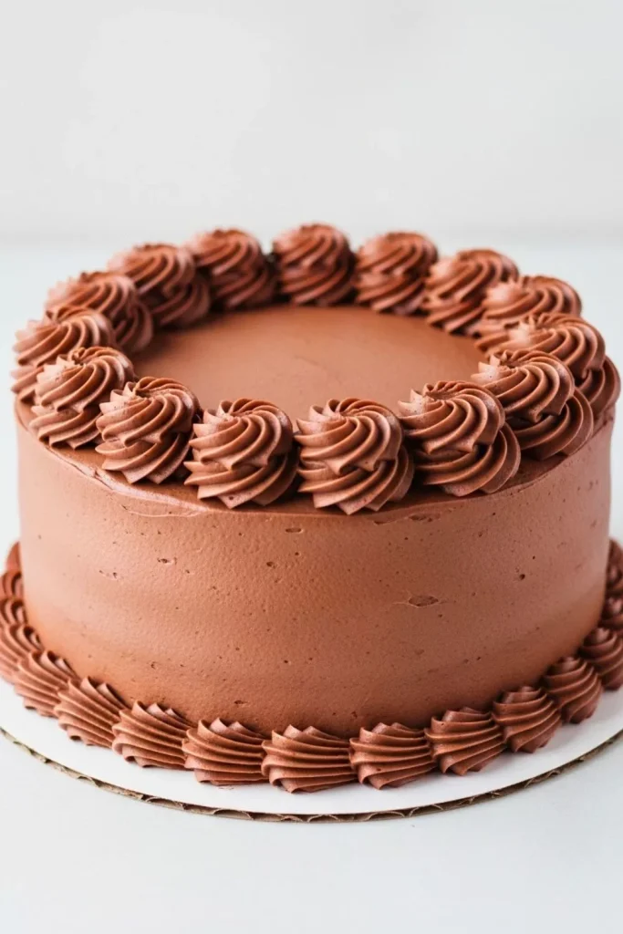Piped Chocolate Buttercream Swirls