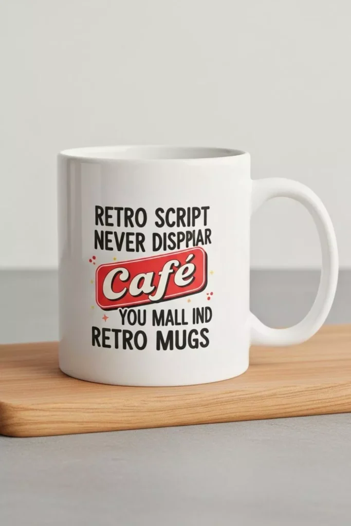 Retro Script or Typography Mug