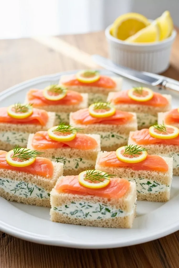 Smoked Salmon and Cream Cheese Sandwiches