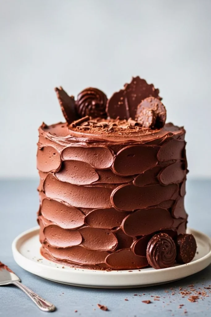Textured Rustic Truffle Cake