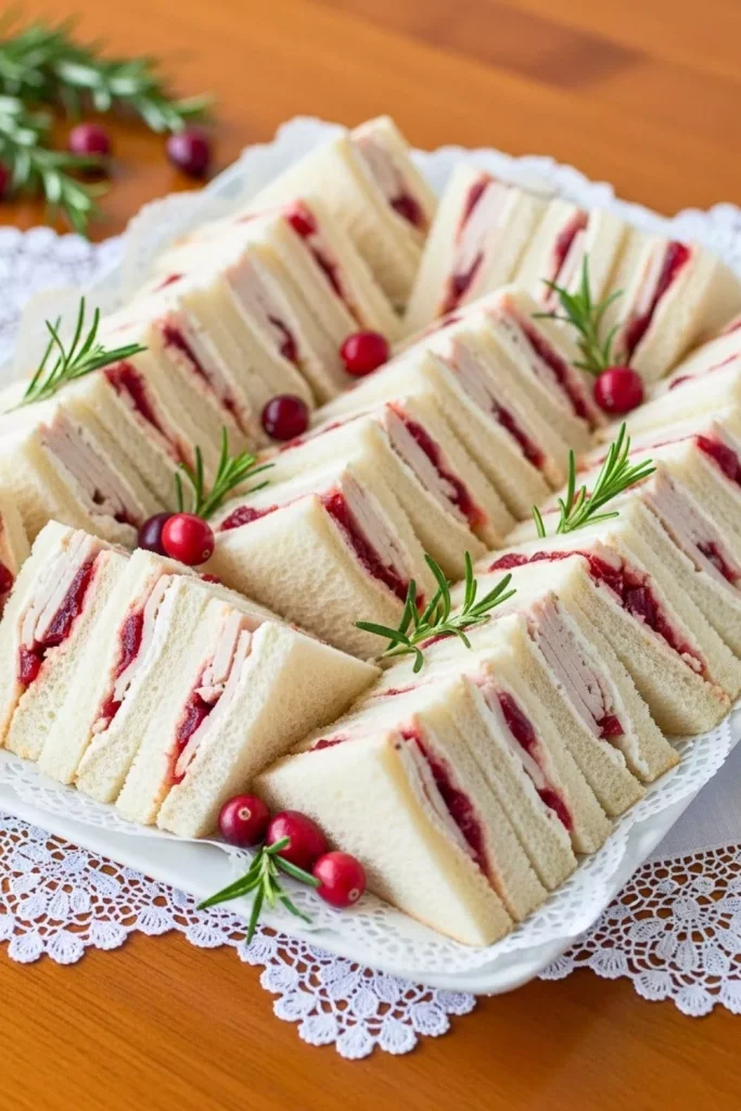 Turkey and Cranberry Tea Sandwiches