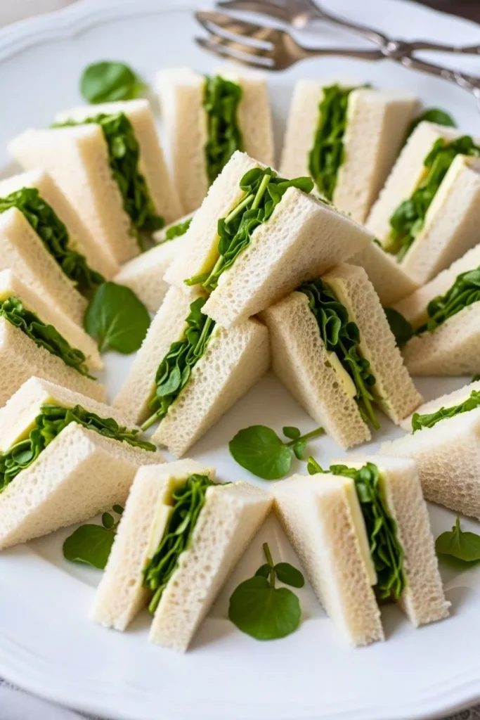 Watercress and Butter Tea Sandwiches