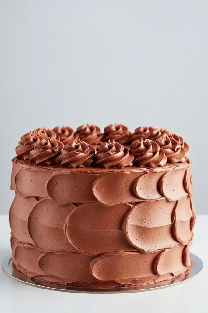 Whipped Chocolate Ganache Finish