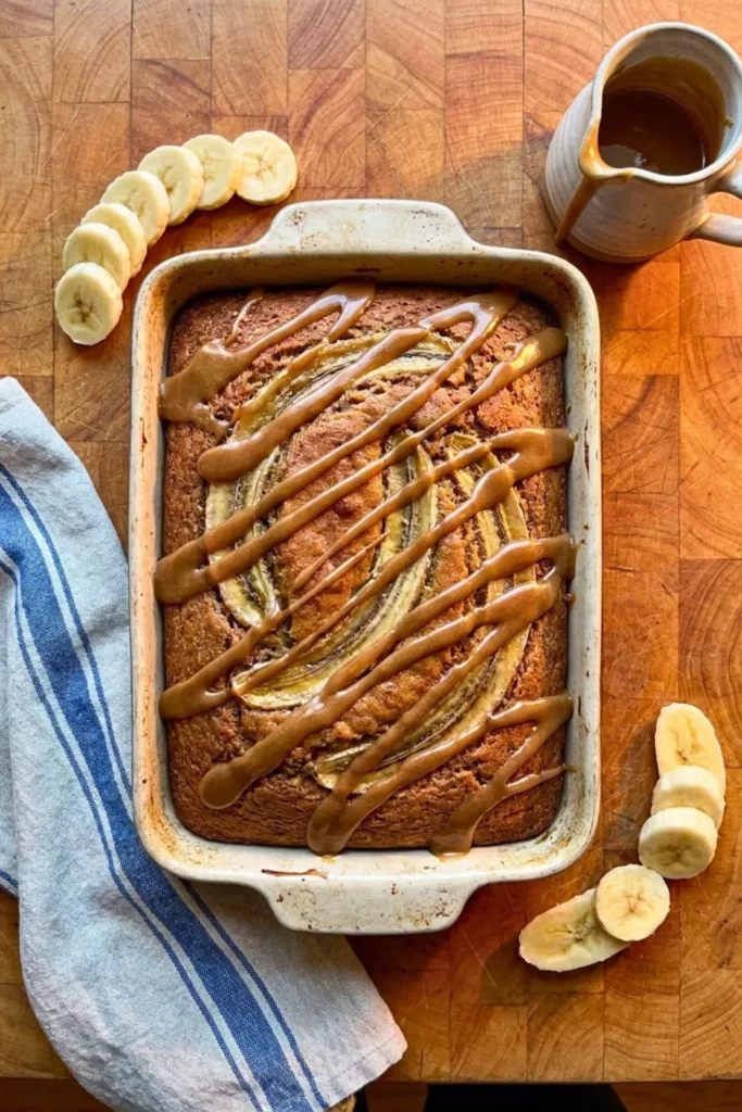 Banana Coffee Cake with Brown Sugar Glaze