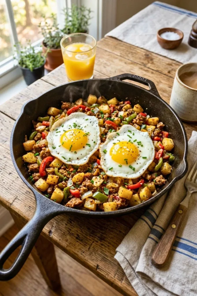 Hot Italian Sausage Breakfast Hash