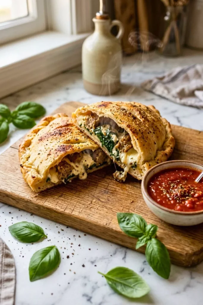 Hot Italian Sausage Calzone