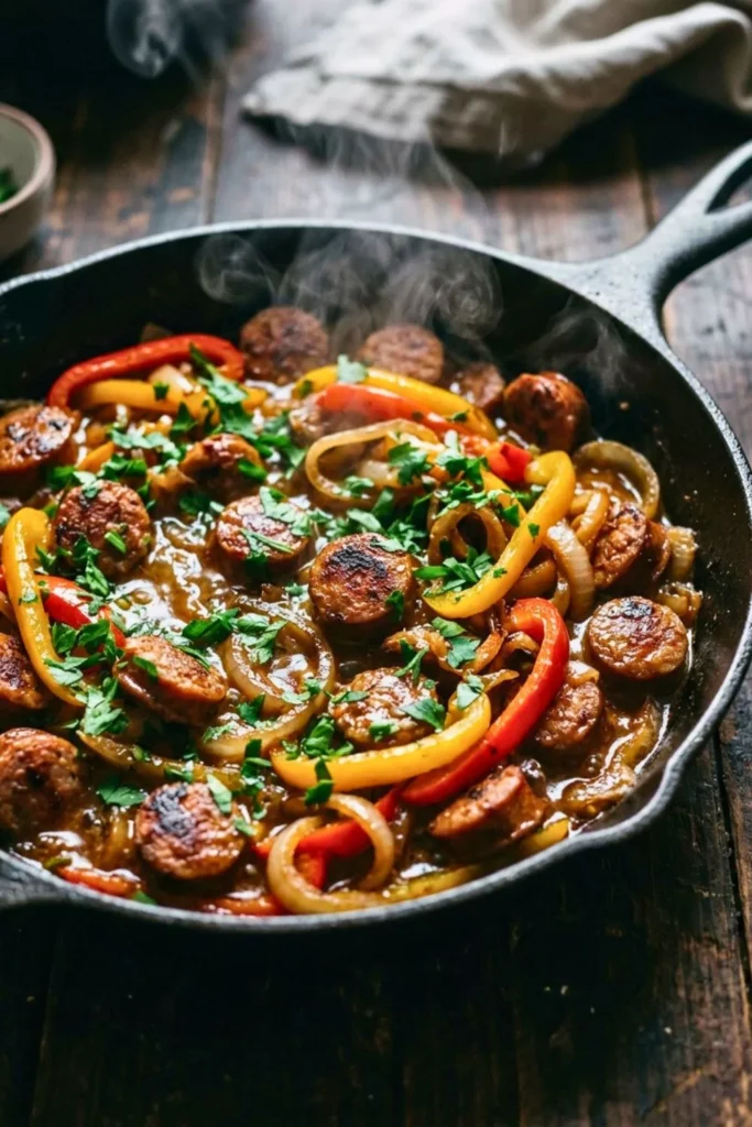 Spicy Italian Sausage and Pepper Skillet