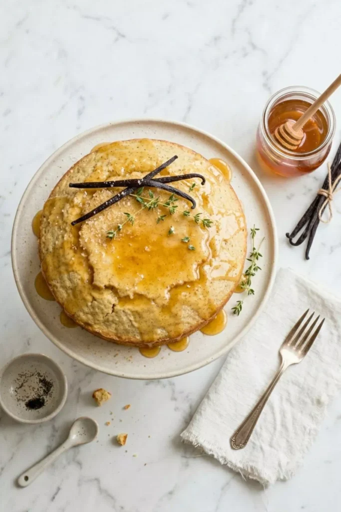 Vanilla Bean Coffee Cake with Honey Glaze